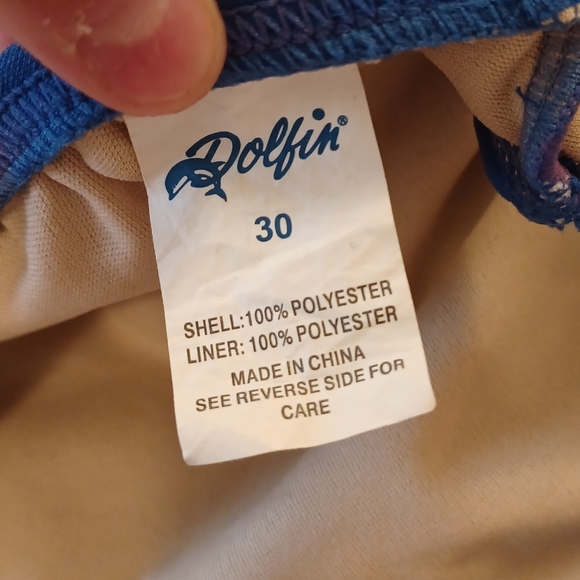 Dolfin Women's Blue "+Guard" One Piece Swim Suit, size 30 - Picture 3 of 3